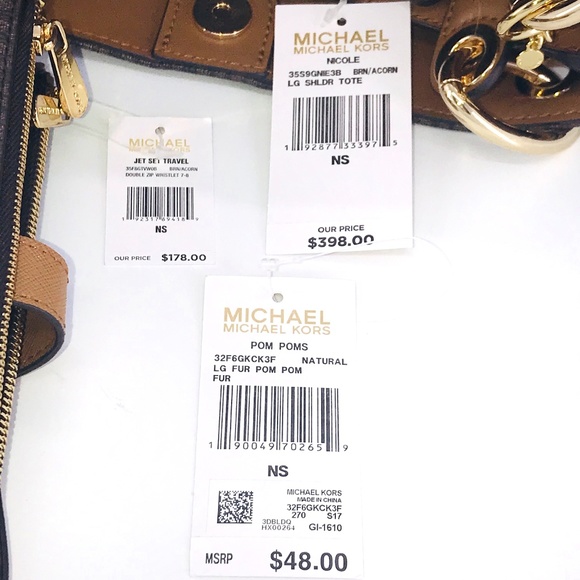 3PCS Michael Kors Nicole Tote Wallet Charms - Picture 8 of 8
